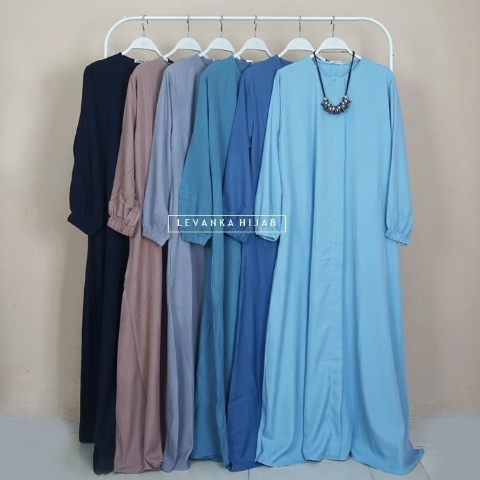 Ready Biya Dress Gamis Bahan Shakila Atau Gamis Polos Premium Biya Dress Ukuran Allsize Sampai Jumbo