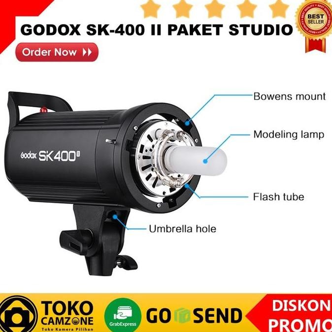 Paket Studio Lampu Flash Godox Sk400Ii / Sk400 Ii