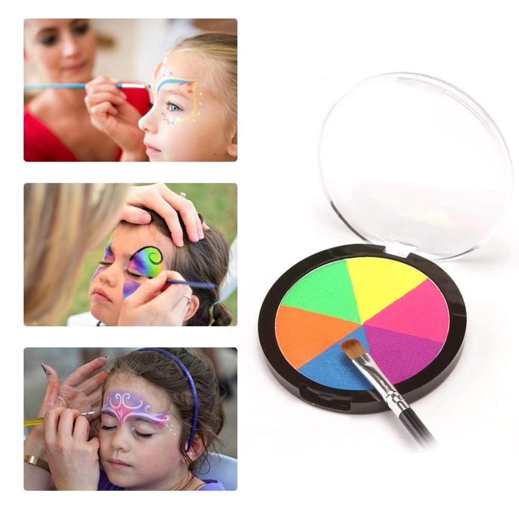 

KA Glow In The Dark Face Paint 6 Warna Cat Lukis Badan Wajah Non-Toxic Makeup for Cosplay halloween costume Fluorescence Painting Karnaval Birthday Party Art Supplies Stationery