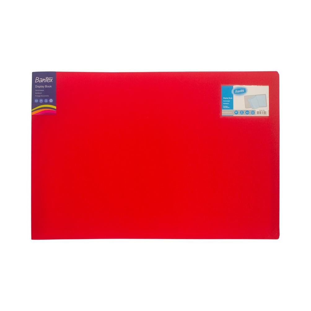 

LINDU Bantex Display Book A3 landscape (20 pockets) Red #3164 09