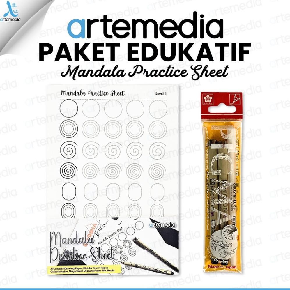 

LINDU Paket Edukatif Artemedia Mandala Practice Sheet