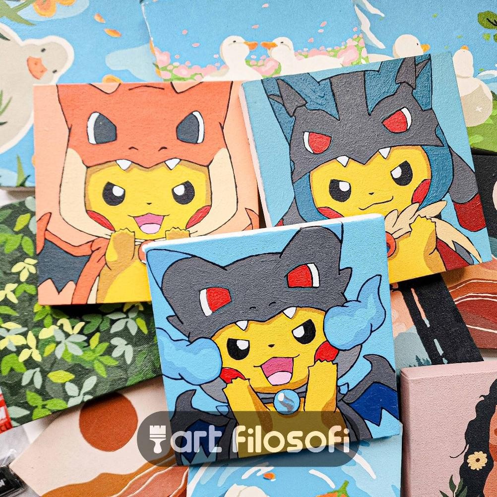 

KA Paint By Number 20x20cm DIY Kit Dengan Bingkai Kayu