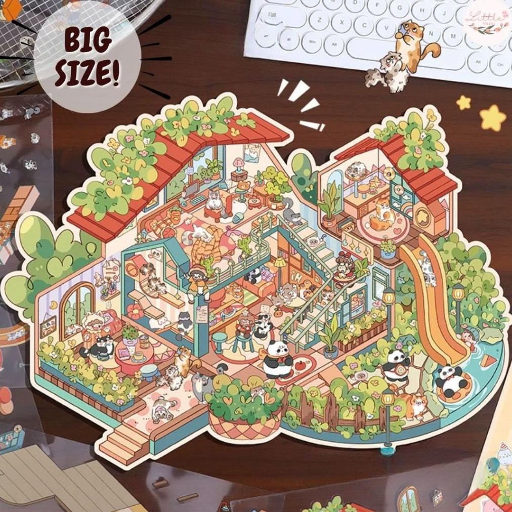 

KA BIG SIZE STICKER 3D Satisfying Decoration Landscaping Creative Mainan Anak Lucu Viral