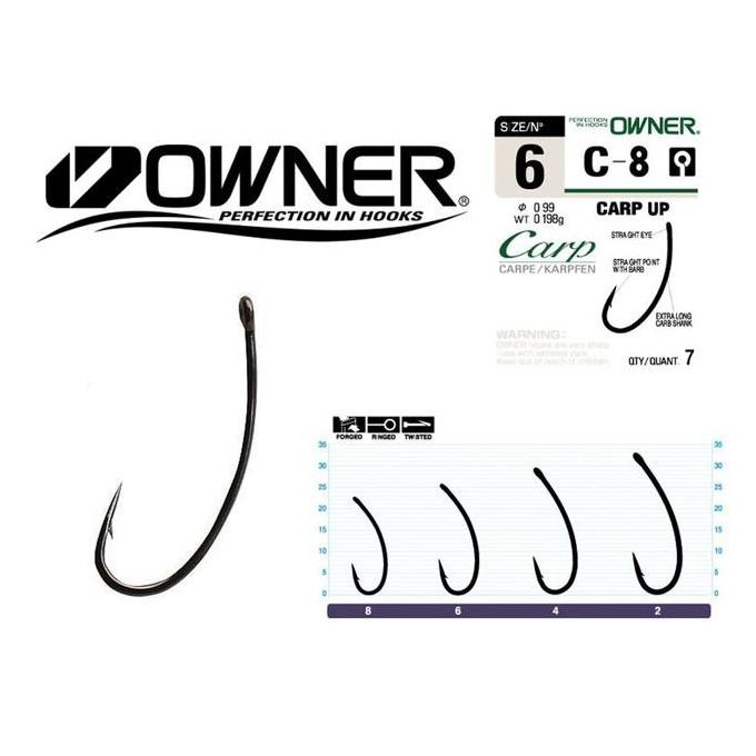 Terlaris Pancing Owner C-8 (Carp Up) 53268 Single Hook Kail Made In Japan