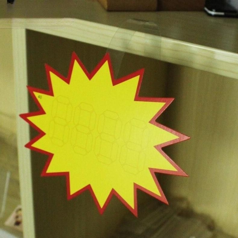 

KA 100pcs Wobbler Promosi Mika Display Kartu Mika Label Harga Rak Toko