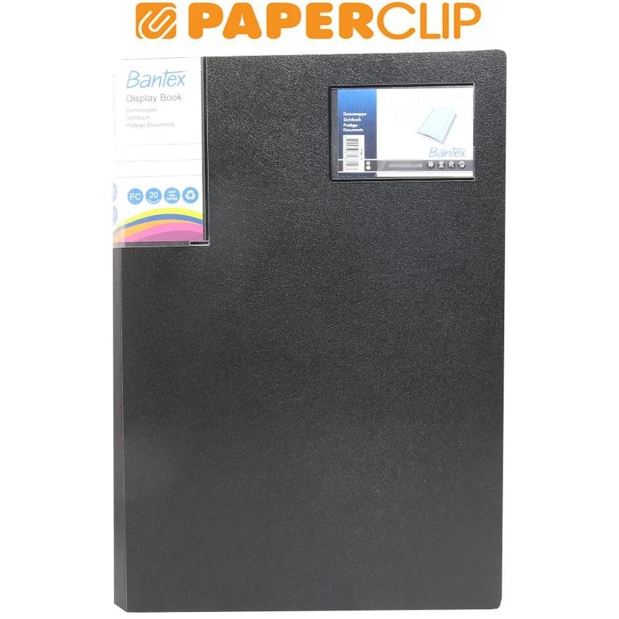 

LINDU DISPLAY BOOKS / CLEAR HOLDER BANTEX 3183 FOLIO 20 10 BLACK