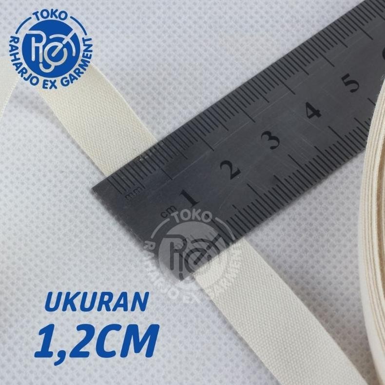 

KA pita label canvas bahan katun halus, isi 100 meter