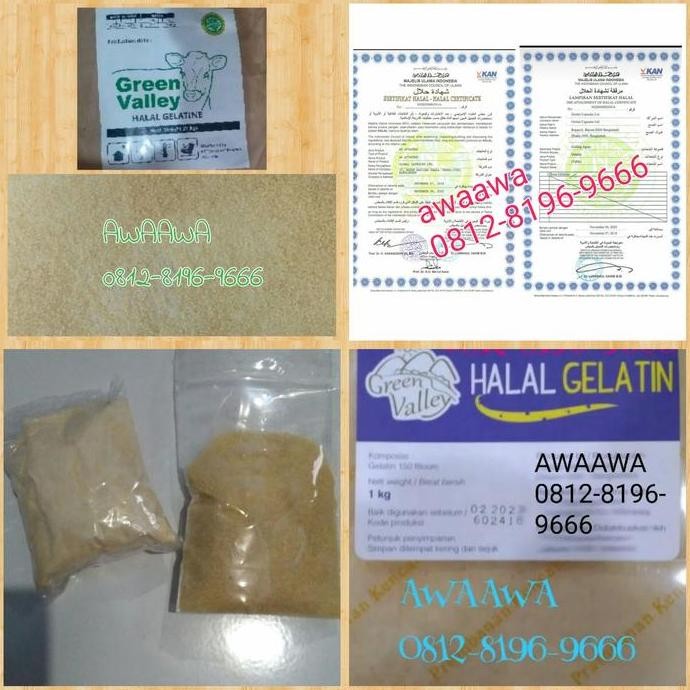 

TERLARIS - 1kg 1000gr serbuk bubuk murni gelatin gelatine powder sapi halal MUI