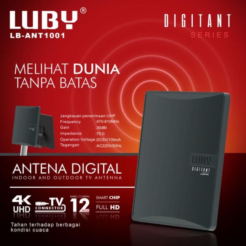 Antena TV Digital Luby ANT 1001 / Antena Luby Dalam & Luar Ruangan / Antena LuBy