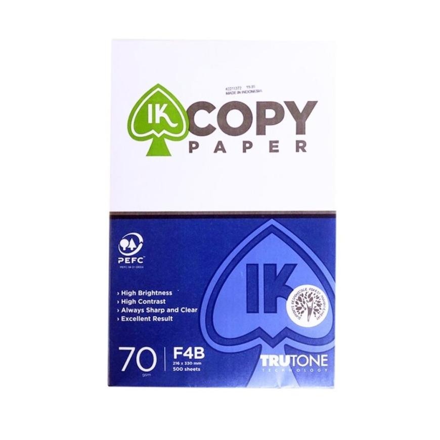 

H-4 Koe-1116 Oy58 Ik Copy Paper A4 F4 70 Gsm 500 Lembar Original (1 Rim) / Ik Kertas Print Copy A4 F4 Hvs Folio 70 Gram 500 Sheet Per Rim Termurah Premium H-4