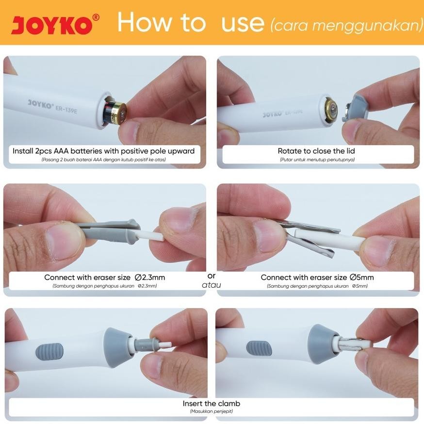 

Xct-2328 Gf-5 Fj-44 Joyko Er-139E Penghapus Elektrik - Electric Eraser Free Refill Viral Hemat Xct-2328