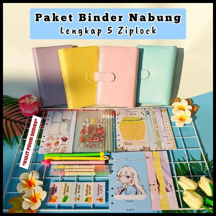 

Terlaris [5 Ziplock] A6 Binder Nabung Kulit Polos Good Quality