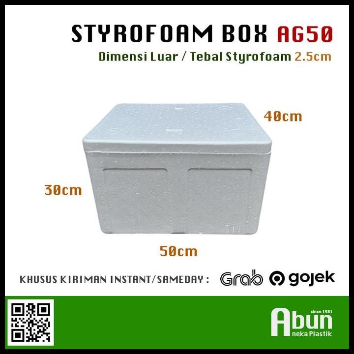 

Terlaris Styrofoam Box Ag 50 Tebal (50X35X30) Good Quality