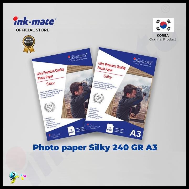 

Terlaris Kertas Foto Inkmate Photo Paper Silky A3 240Gr Good Quality