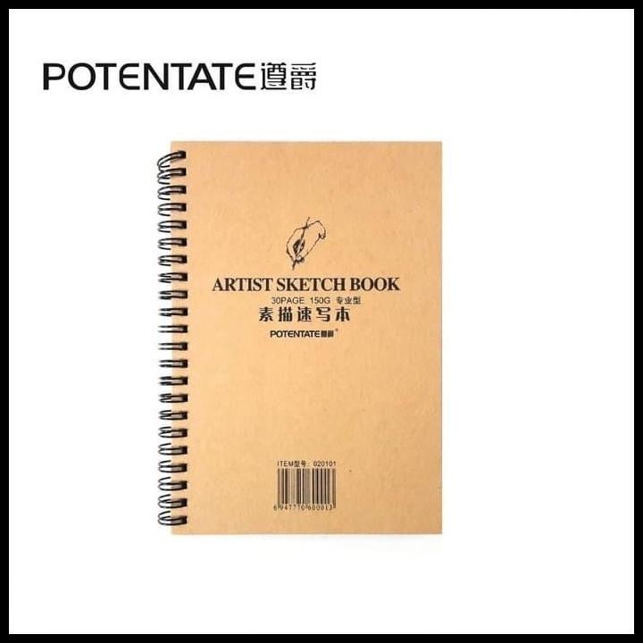 

Terlaris Potentate Artist Sketch Book 30 Sheets 260X190Mm 150Gsm Good Quality