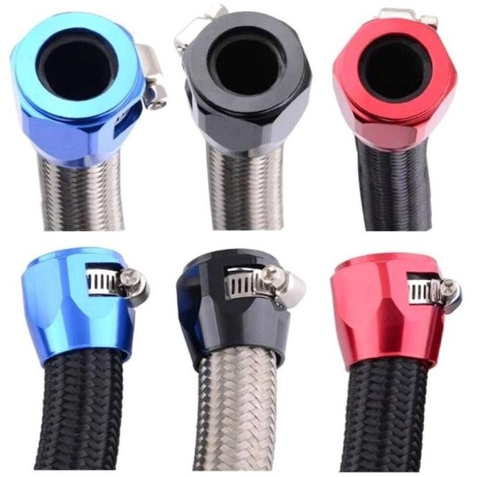 BERKUALITAS KLEM SELANG BENSIN HOSE CLAMP SELANG BENSIN AN4/AN6/AN8/AN12 ALUMINIUM