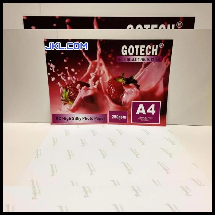 

Terlaris Photo Paper Silky Gotech 250Gsm Isi 20 Good Quality