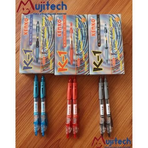 

Rt-342 Uk-68 Ybw-2429 12 Pcs Kenko Gel Pen K1 0.5Mm Retractable Bolpen Pulpen Gel K 1 Sale Hemat Rt-342