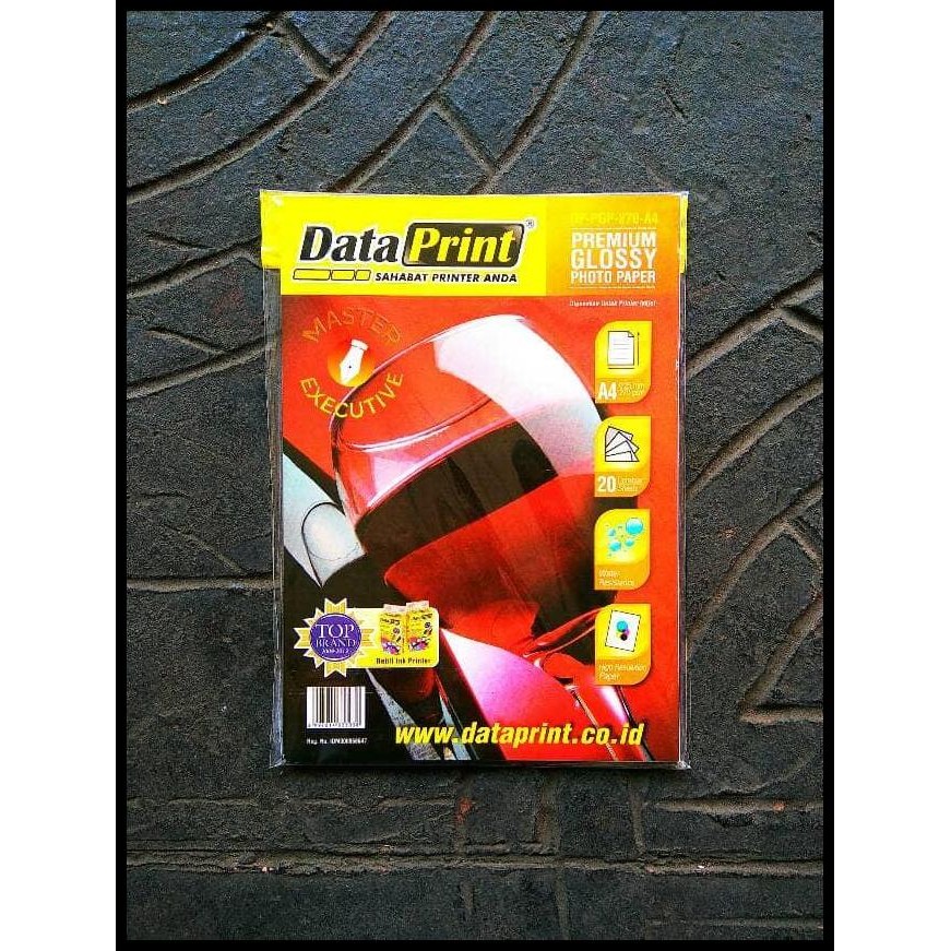 

Terlaris Data Print Premium Glossy Photo Paper 270 Gsm A4 / Dp-Pgp-270-A4 Good Quality