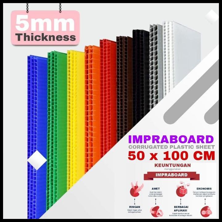 

Terlaris Infraboard Impraboard 5Mm 100 X 50 Cm / 100X50 Cm / 50X100 Cm Pp Board Good Quality