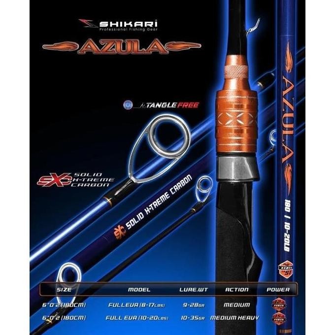 

Terlaris Rod / Joran Pancing Shikari Azula 180Cm 17Lb 20Lb Carbon Solid