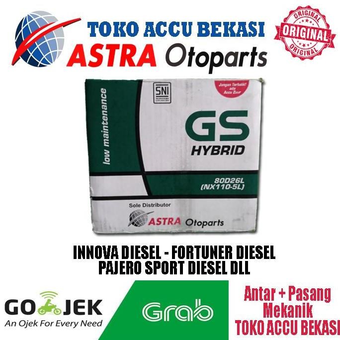. GS Astra HYBRID 80D26L Aki Mobil FORTUNER PAJERO INNOVA DIESEL