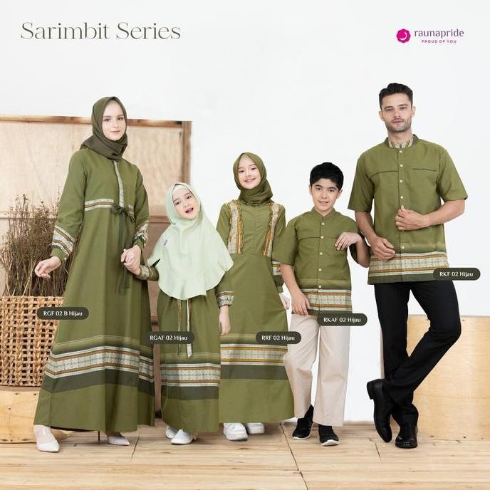 SARIMBIT RAUNA COUPLE KELUARGA SR 02 HIJAU / FASHION MUSLIM