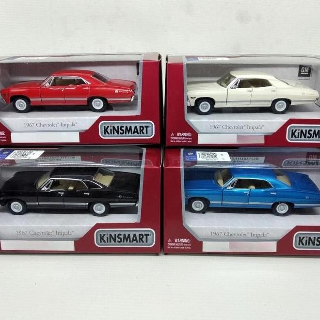 Diecast Mobil Mainan Miniatur 1967 Chevrolet Impala Classic Miniature Die Cast Model 1:43 Souvenir K