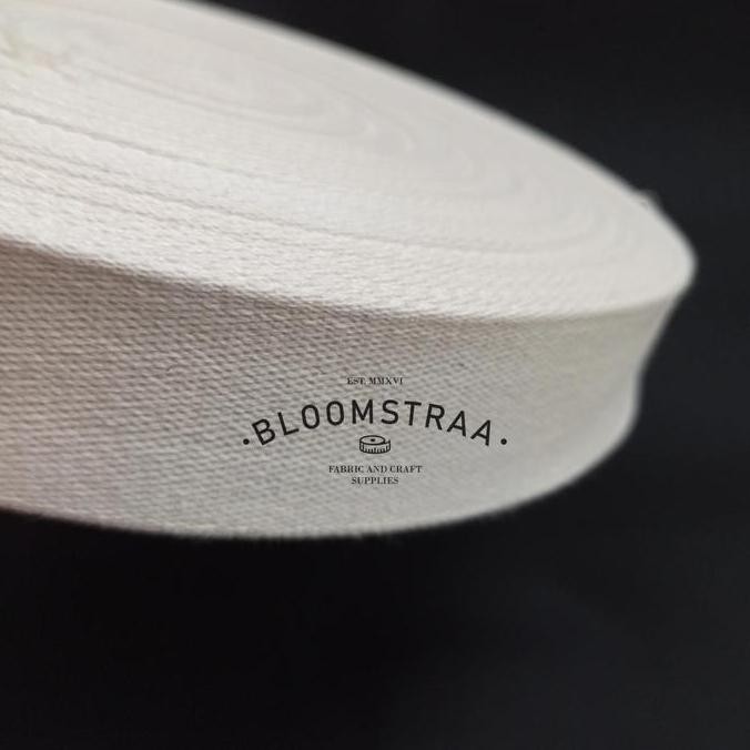 Roll Webbing Katun Tebal Bintik 40mm 4cm Cotton Webbing 40 mm Tali Tas