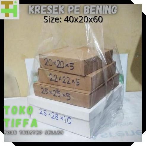 ready Kresek PE bening 40x60 tebal 05 kantong plastik