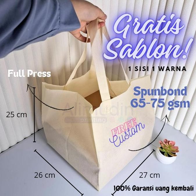 

ready Goodie Bag Spunbond Box HLS 25 x 25 Custom Sablon
