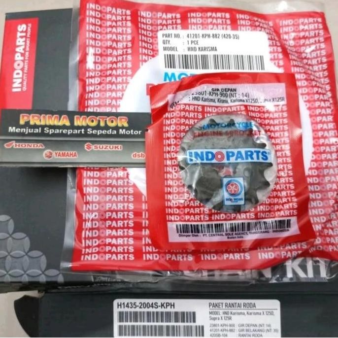 GEAR SET SUPRA X 125 KARISMA INDOPART GIR SET SUPRA X 125 INDOPART