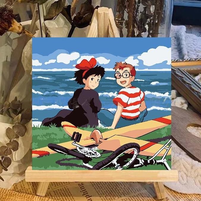 

ready !!! UQ Paket Melukis Paint By Numbers Kit Anak Kanvas Gambar Colouring Belajar Mewarnai STY7053