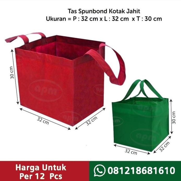

ready Tas Spunbond Kotak Ukuran 32X32X30 (Tas Jahit)