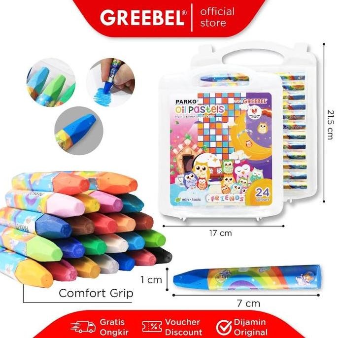 

ready !!! Greebel Crayon Parko Oil Pastel 24 warna / crayon parko greebel