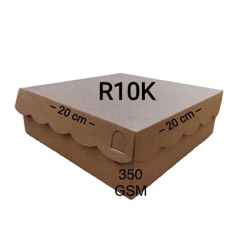 

NEW!!! KOTAK NASI COKLAT KRAFT R10 20X20 / KERDUS NASI COKLAT R10 TEBAL 350GSM (100 Pcs)