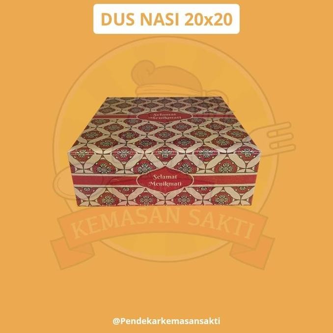 

ready Dus Nasi Snack 20x20 Printing / Dus Nasi Kue 310 gsm isi 100 pcs