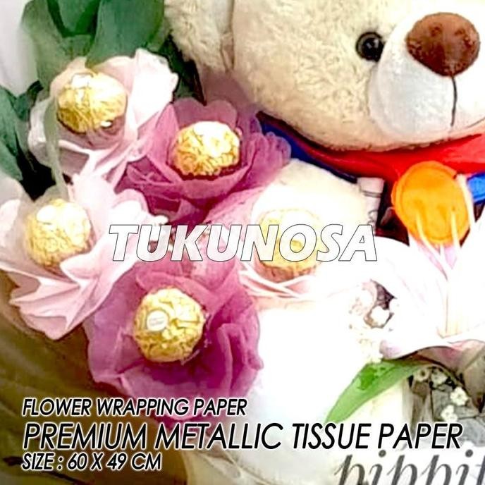 

ready PERPACK FLOWER WRAPPING PREMIUM METALLIC TISSUE PAPER KERTAS CARANG