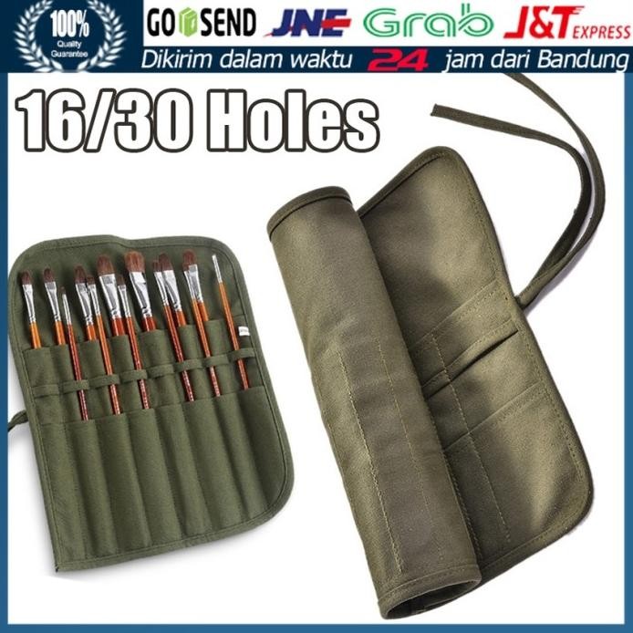 

ready !!! Tas Tempat Kuas Lukis Professional Paint Brush Organizer Portable