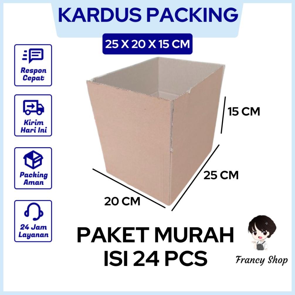 

NEW!!! Kardus Box Ukuran 25x20x15 cm Kotak Packing Packaging Polos