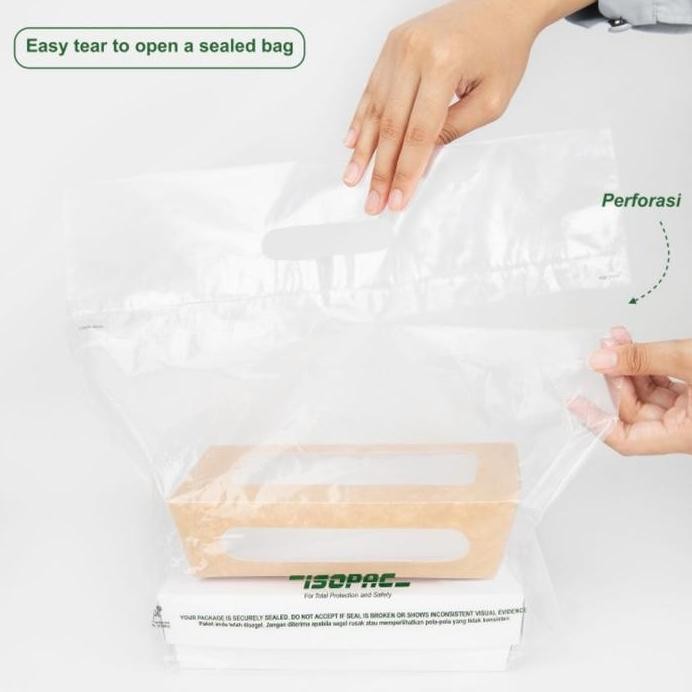 ready Kantong Kemasan Bersegel Isopac Ukuran L / Plastik Segel