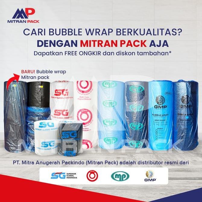 

ready Bubble Wrap GMP 125 cm x 50 meter Hitam Bening Merah Biru