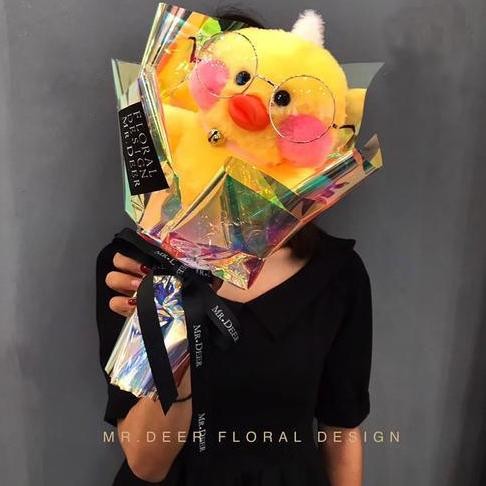 

ready HOLOGRAM PACK (50 x 50 cm) Plastik OPP holographic rainbow transparent
