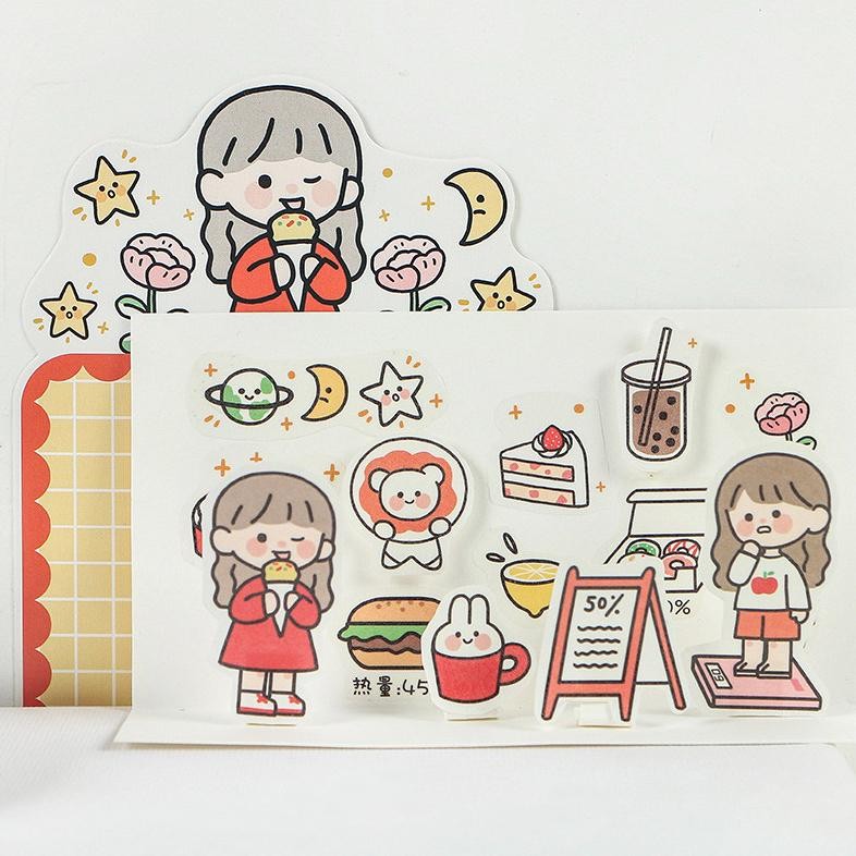 

Df-8 Tc21 Terlaris! Enjoyable Free Time Flake Stickers / Diary Sticker Jurnal Stiker Hias Karakter Lucu Premium Terlaris