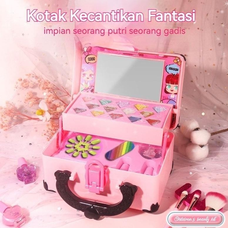 Gd-324 Ew64 Vf-52 Hz Girls Makeup Toys Kosmetik Kotak Bermain Princess Makeup Girl Toy Play Set Lips