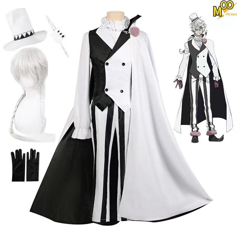 ''Terlaris" Bungo Stray Dogs Nikolai Gogol Cosplay Costume Gogol Cosplay Set And Wig Murah
