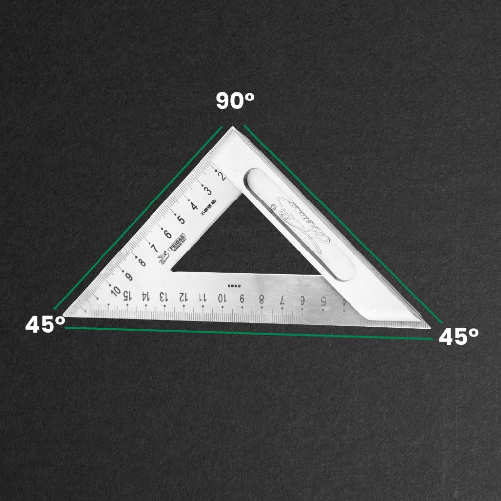 

Feibao Penggaris Segitiga Siku Besi 15 - 20 CM / Steel Triangle Ruler / Penggaris Siku / F42-3091