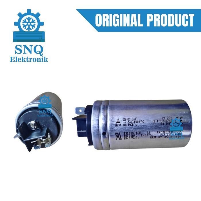 Capasitor Ac Epcos 25+2 Uf 440Vac / Kapasitor Ac Original Epcos Original Dan Terpercaya