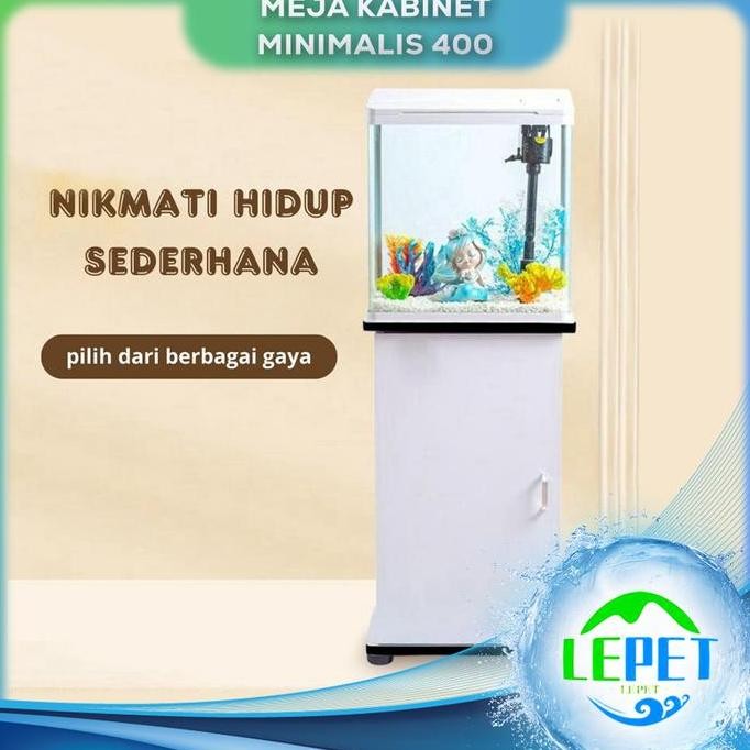 Lepet Meja Aquarium Minimalis 400 / Kabinet Aquarium / Meja Aquascape / Akuarium Cabinet / Lemari Aq