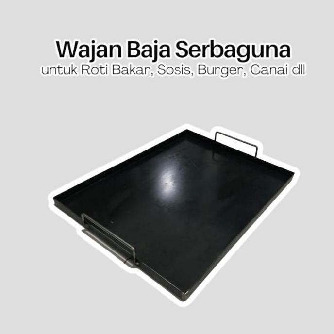 Terlaris [30X35] Wajan Roti Bakar [Fit Kompor 1 Tungku] Wajan Sosis Burger Canai / Wajan Nasi Bakar 